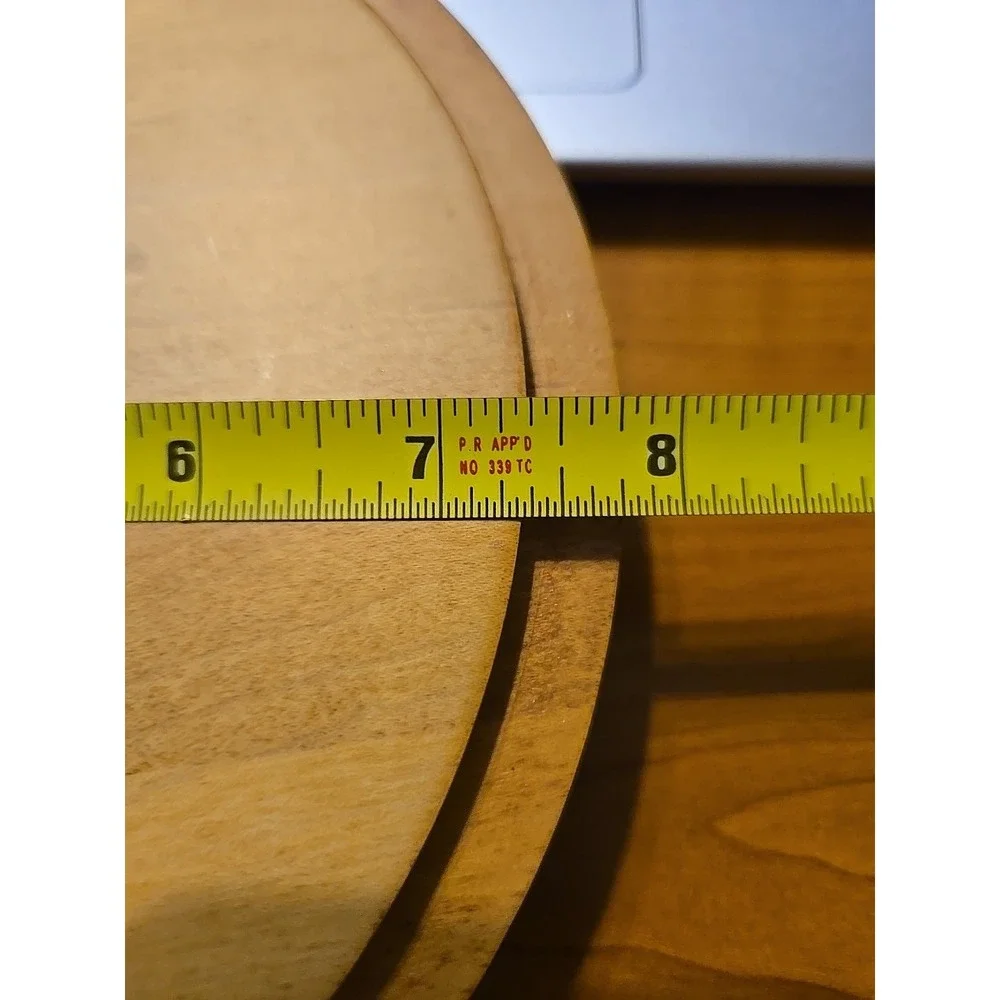 Longaberger Red Knob‎ Round Wooden Top Plain for Basket *See Dimensions*